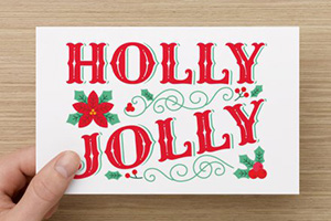Holly Jolly Card